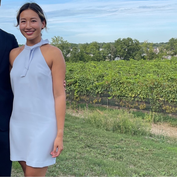 Club monaco baby blue halter dress size 4 - Picture 1 of 3